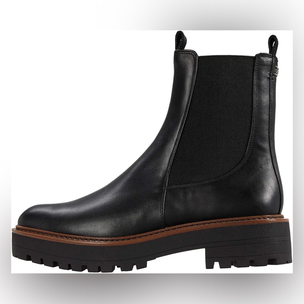 Sam Edelman Laguna Black Leather Weatherproof Chelsea Boot 7.5 - Picture 12 of 13